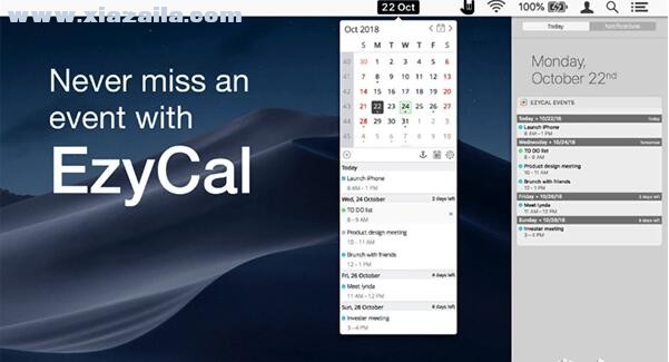 EzyCal for Mac(状态栏日历软件) v1.7