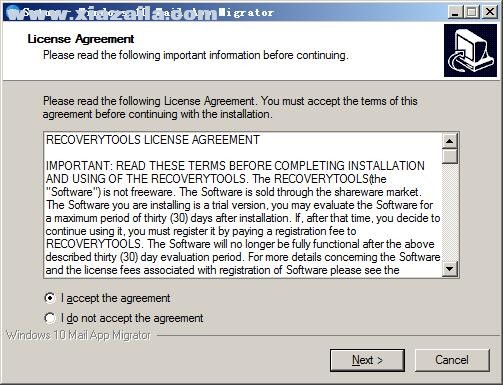 RecoveryTools Windows 10 Mail App Migrator(邮件转换工具) v4.0官方版