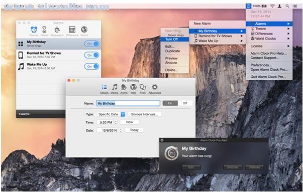 Alarm Clock Pro for Mac(苹果电脑闹钟软件) v12.1.1