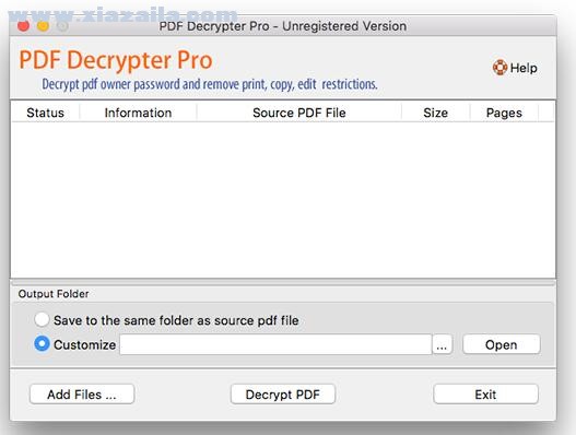 PDF Decrypter Pro for Mac(pdf解密软件) v2.1.0