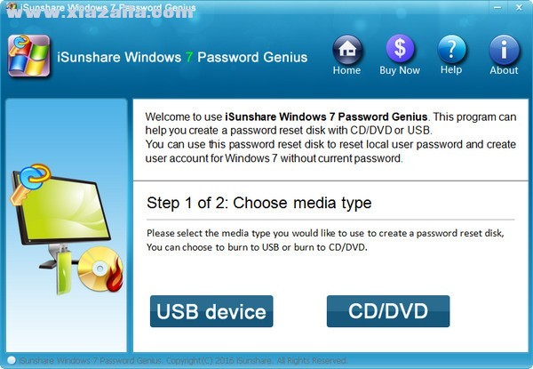 iSunshare Windows 7 Password Genius(Windows7密码恢复软件) v2.1.30官方版