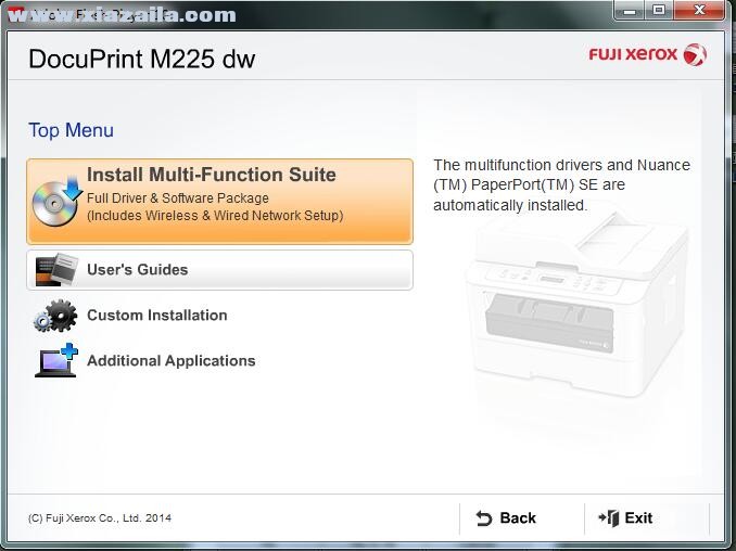 富士施乐Fuji Xerox DocuPrint M225 dw一体机驱动 v1.00.00官方版