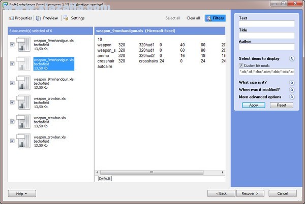 SoftAmbulance Excel Recovery(Excel恢复软件) v1.13官方版