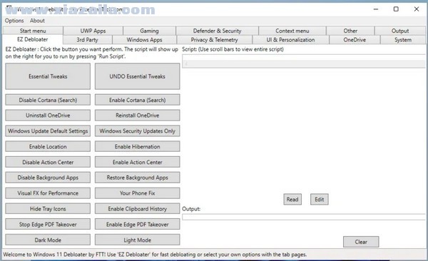 Windows 11 Debloater(win11便携式调整器) v1.5.0.0绿色版