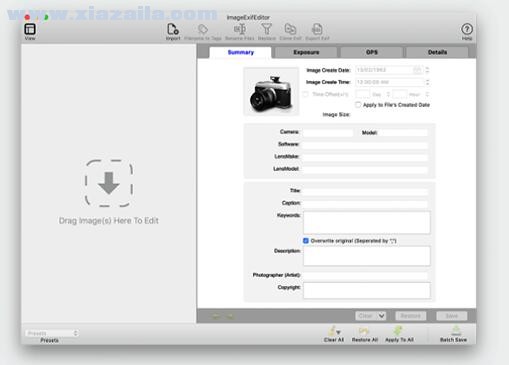Image Exif Editor for Mac(exif编辑工具) v5.1.1