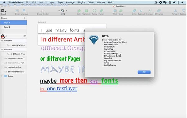 Font Packer for Mac(sketch字体打包插件) v1.0