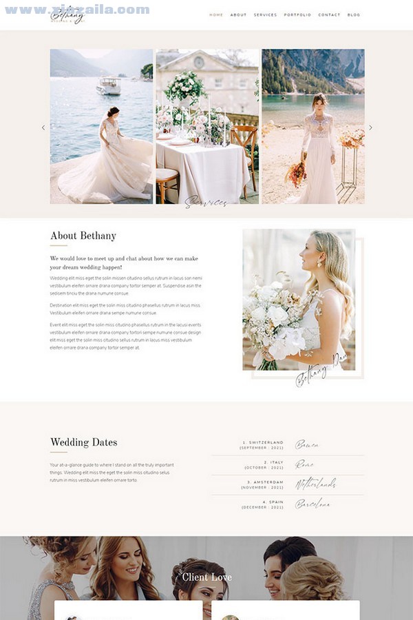 婚礼活动策划公司网页模板(1)